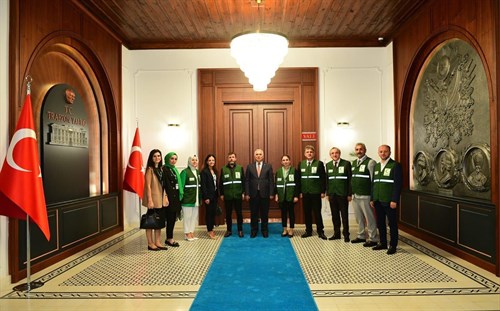 Yeşilay Yetkililerinden Vali Aziz Yıldırım'a Ziyaret